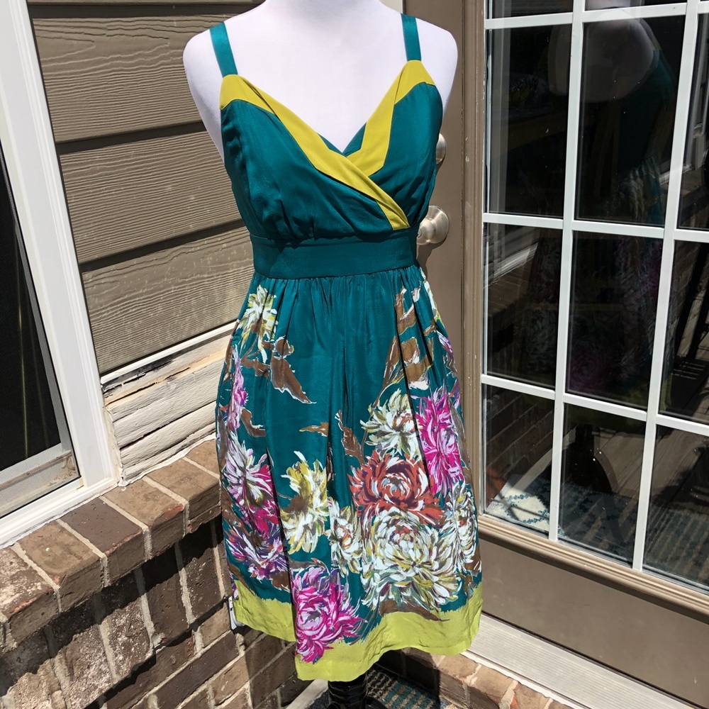 Maeve Anthropologie silk dress size 0